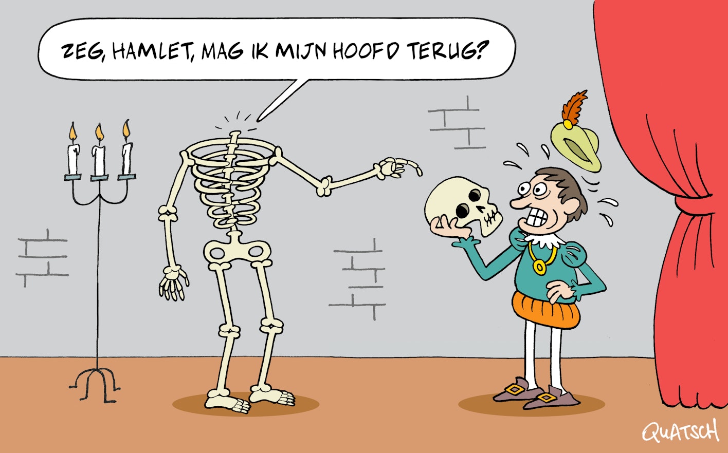 Zesde zintuig skelet Hamlet (c) Dieter Bevers